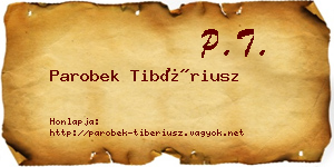 Parobek Tibériusz névjegykártya